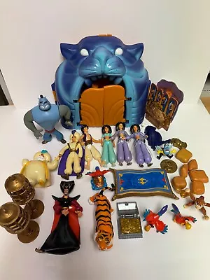 Vintage Disney Aladdin Action Figure Lot Toy 1992 Genie Jasmine Tiger Jafar Abu • $99.99