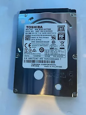 TOSHIBA 500GB MQ01ACF050 2.5  Slim Hard Drive 7mm  SATA III 7200 RPM • £4.99