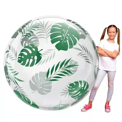 5 Ft Giant Inflatable Beach Balls Summer Large Beach Ball Transparent Leaves  • $48.93
