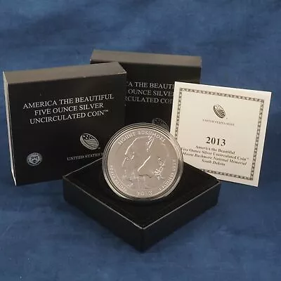 2013 America The Beautiful 5oz Silver Coin-Mount Rushmore South Dakota-Free Ship • $199.99