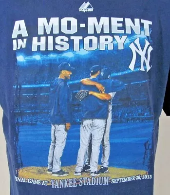 MAJESTIC Mens L Mariano Rivera Final Game Yankee Stadium Navy-blue S/S T-shirt  • $14.99