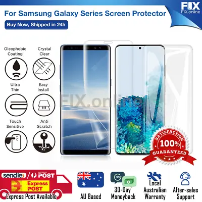 $3.99 • Buy Hydrogel Aqua TPU Screen Protector For Samsung Note 20 S8 S9 S10 S20 Plus Ultra