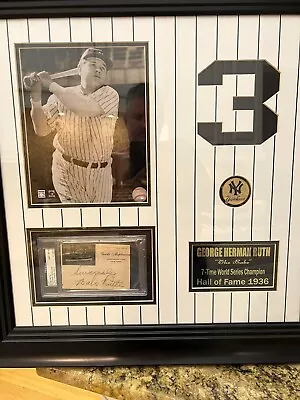 Babe Ruth Autograph PSA / DNA Certified - Greck’s Maplewood Inn - One Of A Kind! • $37500