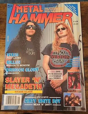 Metal Hammer Magazine No.15 Vol.5 Araya/Mustaine Cover September 1990 • $10