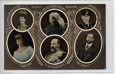 (Gc7786) Queen Victoria King Edward VII Four Generations Of Royalty C1910 • £3