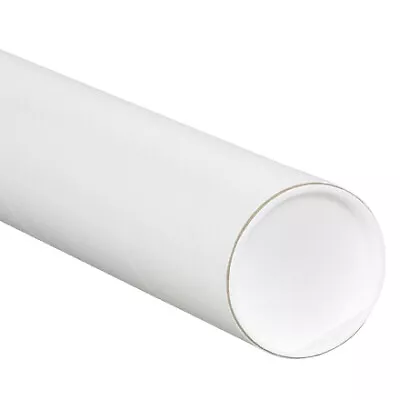 Pack Of 15 White Mailing Tubes 4x24  Secure Caps For Shipping • $69.99