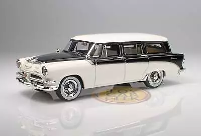 1956 Dodge D-500 Sierra Wagon - Black/White Wire Wheels 1:43 Motor City Revival • $149