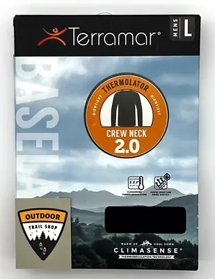 Terramar Thermolator 2.0 Men's Crew Baselayer Black Large Climasense Tech NIB • $22.50