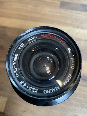 Albinar-ADG  MC Auto Zoom F3.5-4.8 35-70mm Camera Lens Japan M/MD • $12.95