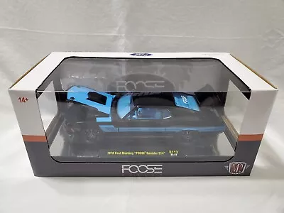 M2 1970 FORD MUSTANG  FOOSE  GAMBLER 514 CHASE BLACK/BLUE 1/24 Diecast-Brand New • $65