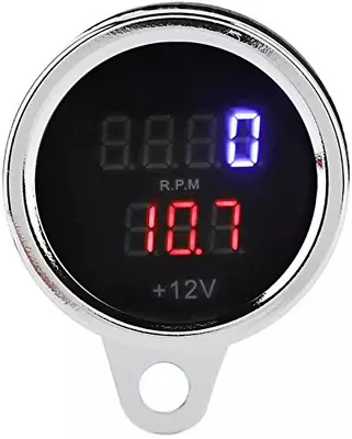 Tachometer - 2 In 1 Waterproof Motorcycle LED Digital Voltmeter Tachometer Gauge • $21.88