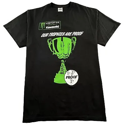Kawasaki Motorcycles X Monster Energy Men’s Large Our Trophies Are Proof T-Shirt • $22.95