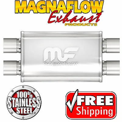 MAGNAFLOW 11385 Muffler Stainless Steel 2.25 ID Dual In Dual Out 4 X 9 Oval 20  • $159