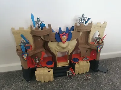 Huge Imaginext Castle Playset With Lights & Sound + Six ELC Knights With Weapons • £15.95