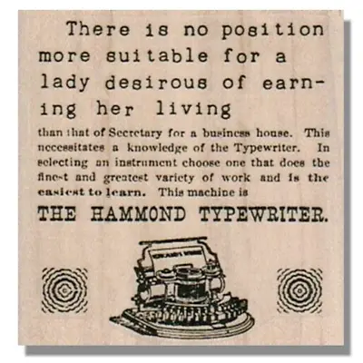 Rubber Stamp VINTAGE TYPEWRITER AD Background Stamp Typing Typewriter Media • $11.74