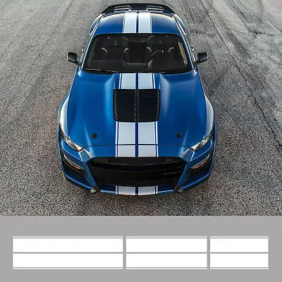 Fit For Ford Mustang 10  Rally Racing Stripes Decal Sticker Vinyl Wrap DIY Kit • $22.98