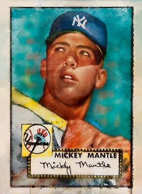 Mickey Mantle 1952 #1 Art Card 22/52 John Rudolph Signed Limited • $2.99