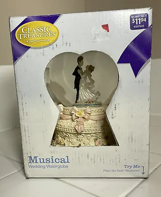 £62.36 • Buy Classic Treasures Musical Water Globe Plays 'Nocturne- New - RARE- Clear Water