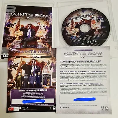 Saints Row IV Commander In Chief Edition PlayStation 3 Manual + Unused Codes • $11.99