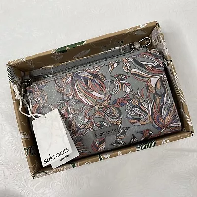 Sakroots Gray Olympic Smartphone Crossbody Purse Wristlet Wallet Art For A Cause • $59.55