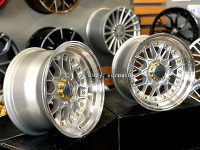 New 16 Inch 5X120 DEEP DISH JDM HAXER HX025 SILVER RS Style Wheels For BMW • $1502.41