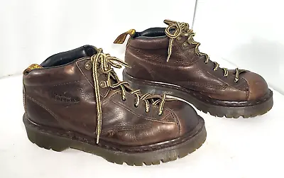 VTG Dr. Martens Made In England 8287 Boots Brown Mens Sz 7 Wom 9 Great Condition • $50.99