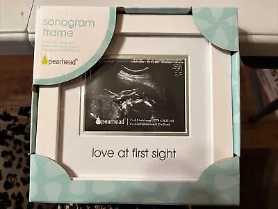 PEARHEAD  LOVE AT FIRST SIGHT  SONOGRAM FRAME FOR ULTRASOUND PHOTO 4”x3” • $13