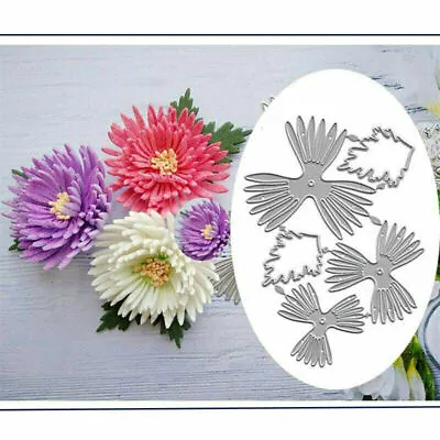 Flower Chrysanthemum Metal Cutting Dies Stencil DIY Scrapbooking Card Art Craft • £3.79