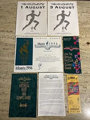 1996 Atlanta Olympics Lot Of Memorabilia Ephemera: Water Polo Track & Field Etc • $14.95