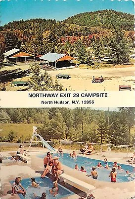 NORTHWAY EXIT 29 CAMPSITE NORTH HUDSON NY 12855 MILTON ELEANOR McKENZIE POSTCARD • $9.99