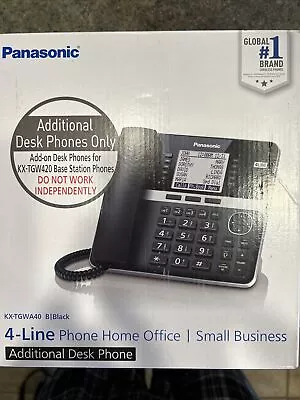 Panasonic 4 Line Phone Home Small Business KX-TGWA40B Wireless Desktop Accessory • $30