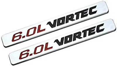 2x 6.0L VORTEC Badge Emblems 3D For 1500 2500hd 3500hd Truck  Sierra Chrome • $14.44