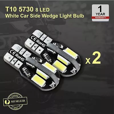 2pcs Canbus T10 5730 8 LED SMD White Car Side Wedge Light Lamp Bulb -194 168 W5W • $5.09