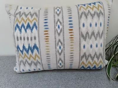 JANE CHURCHILL  22 X 16”   'Makai'  Substantial IKAT Cushion Cover D- Sided Zip • £14