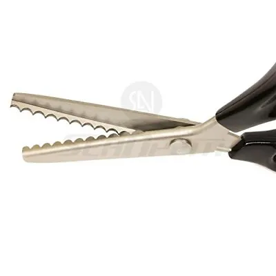 Fabric Pinking Shears Craft Scissors，Serrated Scalloped Stainless Steel Handl... • $14.91