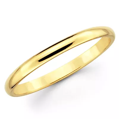 Solid 10K Yellow Gold 2mm 3mm 4mm 5mm 6mm Comfort Fit MenWomen Wedding Band Ring • $87.60