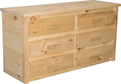 Farmhouse Unfinished 6 Drawer Dresser- Solid Wood/Modern/Made In USA • $1049