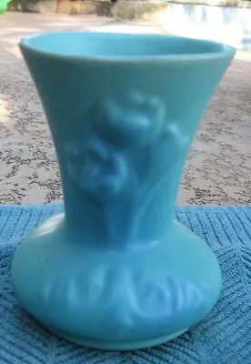 Van Briggle Art Pottery Colorado Springs 5 1/4  Anemone Ming Turquoise Vase • $35