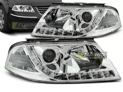 Headlights LED DRL Look For VW PASSAT 3BG 00-05 Daylight Chrome WW FreeShip US L • $437.80