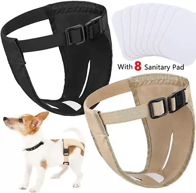 $8.99 • Buy Pet Female Dog Puppy Diaper Pant Collar Physiological Sanitary Nappy Underwear