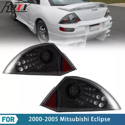LED Tail Lights For 2000-2005 Mitsubishi Eclipse Black Clear Rear Brake Lamps • $99.99