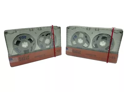 Eagle C-15 Reel To Reel Standard Audio Cassette Tape 2 Pack Sealed Vintage Rare  • £12