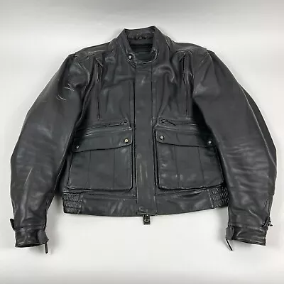 Hein Gericke Speedwear Leather Jacket Size 48 Motorcycle Padded Elbows Vented • $70