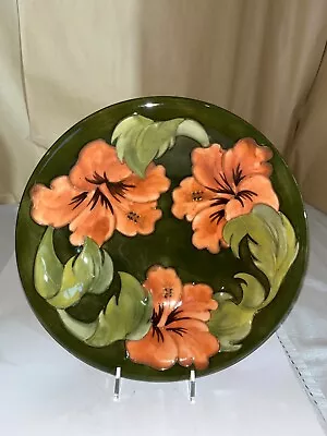 Moorcroft Art Pottery Bowl-Orange Hibiscus-Labl HM Late Queen-Mid Century Modern • $195