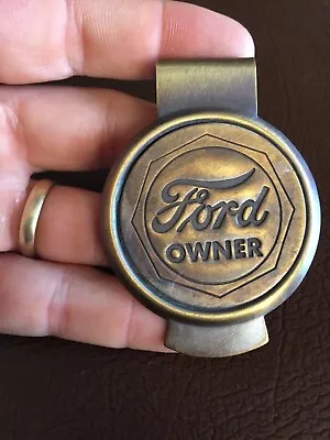 Ford Motors Money Clip HOTROD MUSTANG Patina Auto Car F150 Truck Collector METAL • $22.69