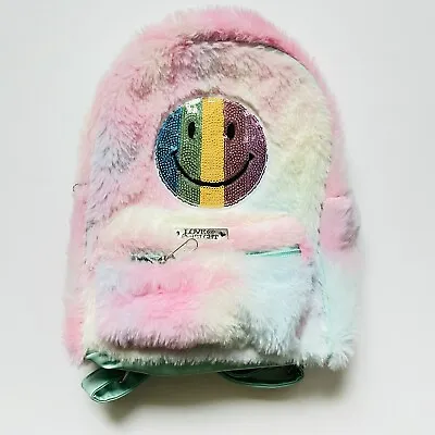 Girls Rainbow 🌈 Plush Smiley 😊 Backpack -  Lightweight Stylish Mint Bag • $14