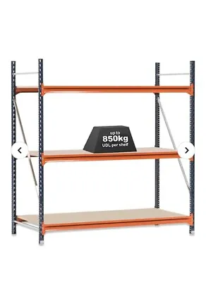 Mecalux Longspan Shelving Racking  3 Shelves Heavy Duty  Storage 2.5m 2.8m! • £349