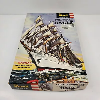 Vintage 1966 Revell U.S.C.G.C. Eagle Ship Boat Model Kit H-347:400 • $49.99