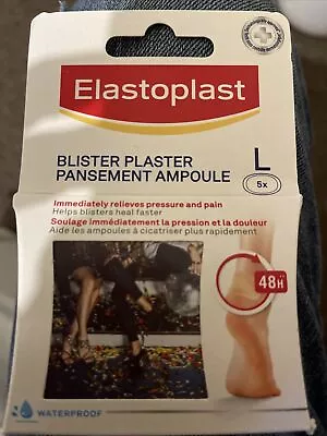 Elastoplast Large Waterproof Blister Plasters 5 Pack • £6