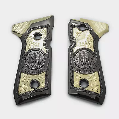 Beretta 92/96 Metal Grips Beretta 92F 92FS M9 96 Models MEDUSA Gold Black  • $62.10